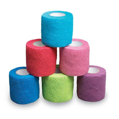 Bandage Dema Wrap Elastic 1"x5yd LF Cohesive Colorpack 30Rl/Box - Surgical Supplies NY